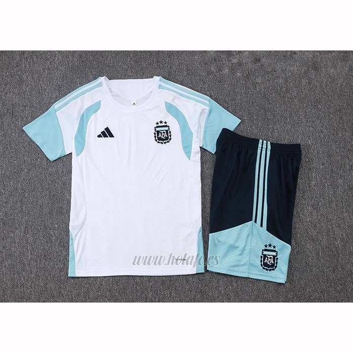 Chandal del Argentina Manga Corta 2025-2026 Blanco - Pantalon Corto